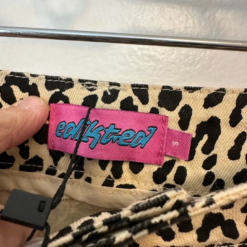 Edikted NWT Leopard Print‎ Mesh Mini Skirt Size Small Sexy Clubwear